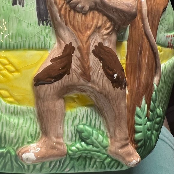 Treasure Craft Wizard of Oz Cookie Jar Only Circa 2000 3D Scarecrow Lion Tin Man - Picture 16 of 16